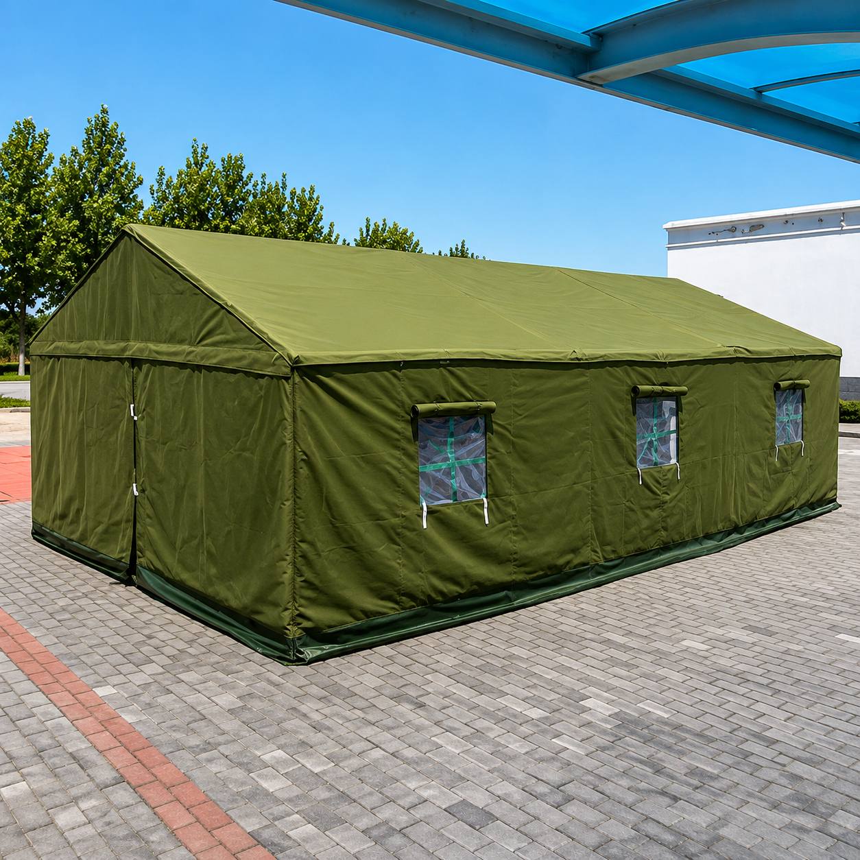 Single military field tent